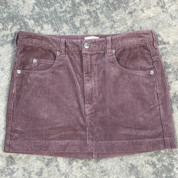 New Isabel Marant Etoile Rania Skirt in Lilac Purple Ribbed Corduroy Mini Sz 40 - Picture 3 of 16